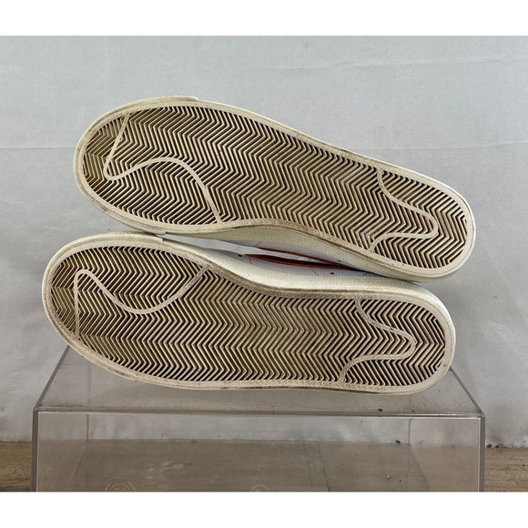 Nike Blazer Mid 77 Vintage White Orange Swoosh Men's High Top Shoes BQ6806 110 - Picture 6 of 10